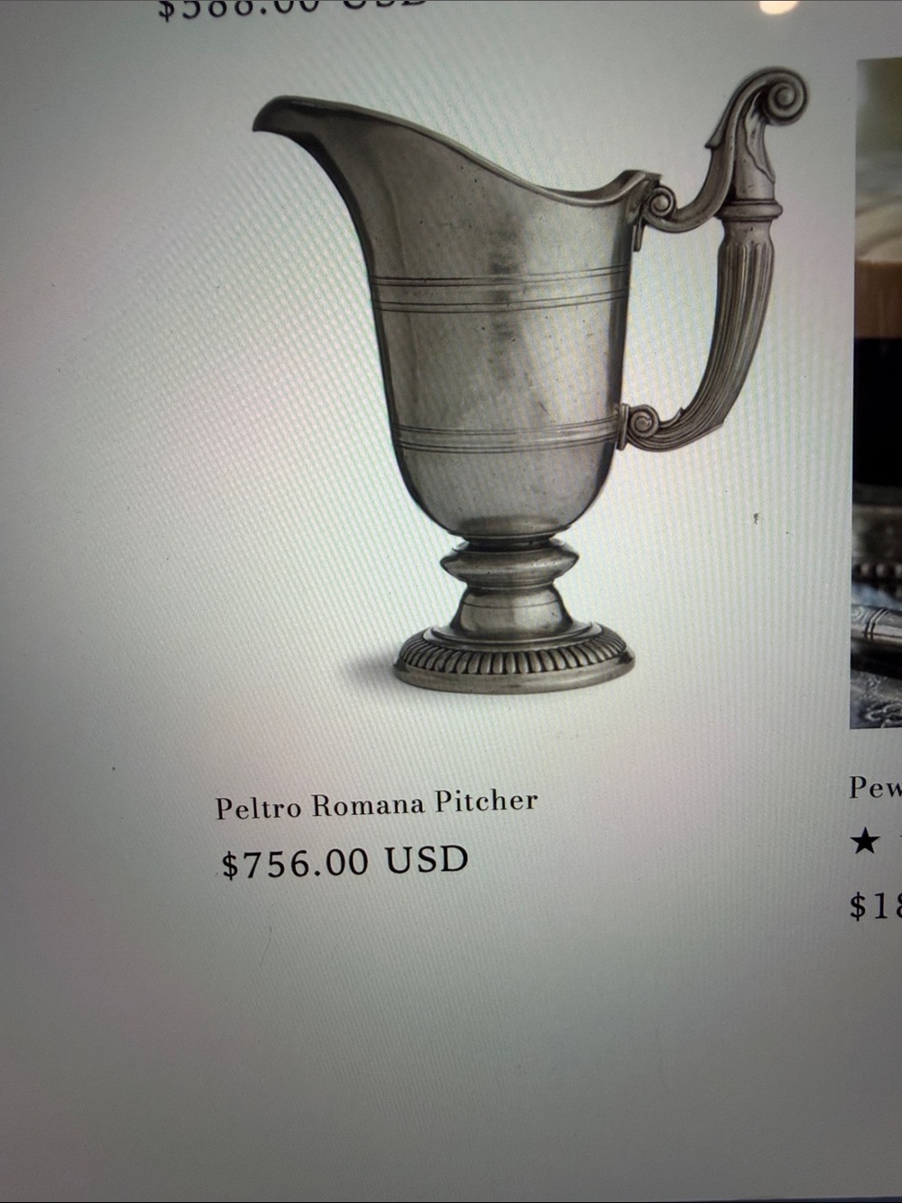 Arte Italica Peltro Romana Pitcher - Picture 12 of 12